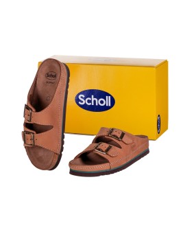 Wygodne sandały Scholl AIR BAG BACK STRAP BRĄZ 45