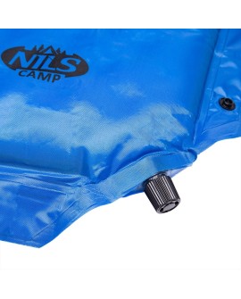 Mata samopompująca z poduszką NILS CAMP NC4001 niebieska - 3.8 cm