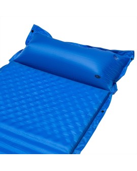 Mata samopompująca z poduszką NILS CAMP NC4001 niebieska - 3.8 cm