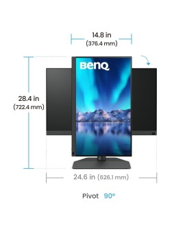 BenQ SW242Q monitor komputerowy 61,2 cm (24.1") 2560 x 1600 px WQXGA LED Czarny
