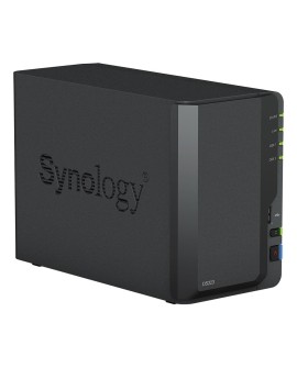 NAS Synology DS223 Tower 2x (3.5" SATA HDD)/2.5" HDD SSD) Realtek RTD1619B ,2GB DDR4, 1x 1GbE RJ-45