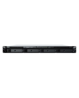 NAS Synology RS822RP+ 1U RACK 4x (3.5" SATA HDD/2.5" SATA SSD) AMD Ryzen V1500B 2 GB DDR4 ECC SODIMM (max. 32GB), 4x 1GbE RJ-45