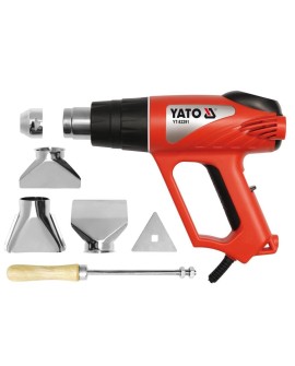 Yato YT-82291 opalarka Pistolet na gorące powietrze 500 l/min 550 °C 2000 W Czarny, Czerwony
