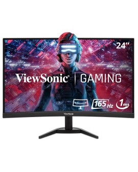 Viewsonic VX Series VX2418C monitor komputerowy 61 cm (24") 1920 x 1080 px LCD Czarny