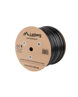 Kabel sieciowy zewnętrzne Lanberg LCU6-21CU-0305-BK (UTP 305m kat. 6 kolor czarny)