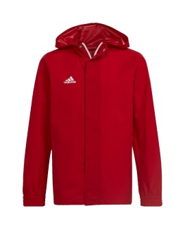 Kurtka dla dzieci adidas Entrada 22 All-Weather czerwona IK4013