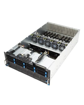 Platforma Asus Rack (4U) ESC8000A-E12 AMD Epyc 9004 (8x NVMe/SATA HS, 1xM.2, 2x10Gbe, IPMI, 2+2 3000W)