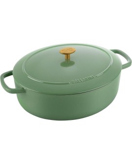 Garnek żeliwny owalny BALLARINI BELLAMONTE 75003-574-0 - 5,5 ltr zielony