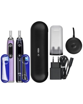 Braun Oral-B szczoteczka elektryczna iO 9N zestaw DUO BLACK ONYX & ROSE QUARTZ