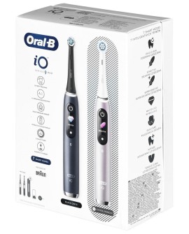 Braun Oral-B szczoteczka elektryczna iO 9N zestaw DUO BLACK ONYX & ROSE QUARTZ