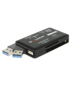 DeLOCK Czytnik kart SuperSpeed USB 5 Gbps do kart pamięci CF/SD/Micro SD/MS/M2/xD