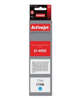 Activejet AC-G490C Tusz (zamiennik Canon GI-490C Supreme 70 ml 7000 stron, niebieski)