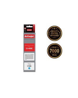 Activejet AC-G490C Tusz (zamiennik Canon GI-490C Supreme 70 ml 7000 stron, niebieski)