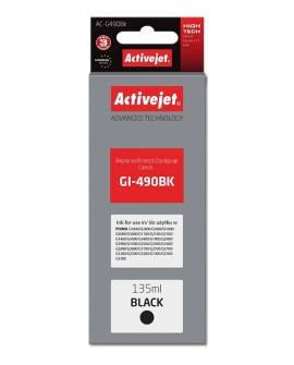Activejet AC-G490Bk Tusz (zamiennik Canon GI-490BK Supreme 135 ml 6000 stron, czarny)