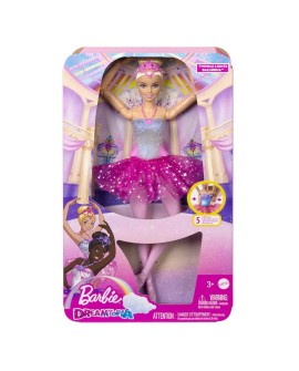 BARBIE Baletnica Magiczne światełka Lalka (blondynka) HLC25