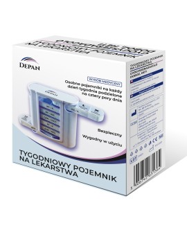 Medyczny tygodniowy pojemnik na lekarstwa kasetka