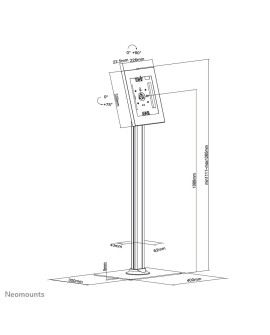 Neomounts FL15-650WH1 obudowa do tabletu 27,9 cm (11") Biały