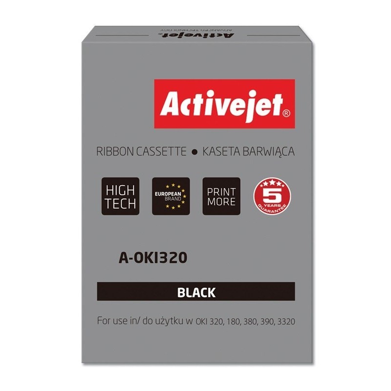 Activejet A-OKI320 Taśma barwiąca (zamiennik OKI 9002303 Supreme czarny)