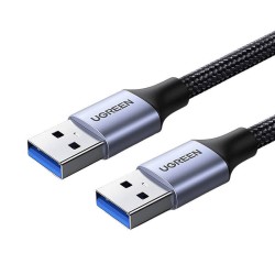 Kabel USB3.0, USB-A męski do USB-A męski,  UGREEN 	US373  v 2A, 1m (czarny)