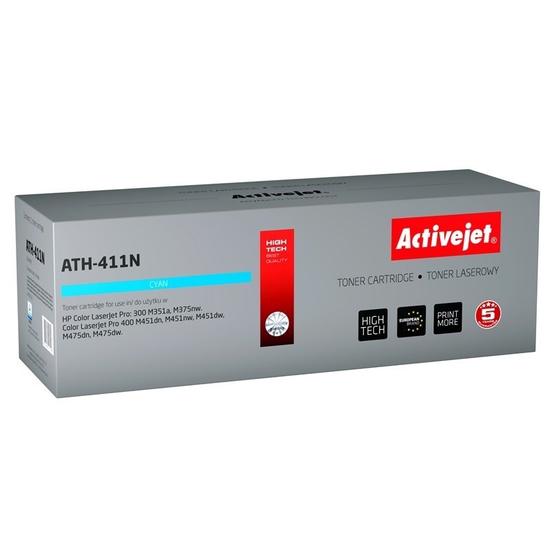 Activejet ATH-411N Toner (zamiennik HP 305A CE411A Supreme 2600 stron niebieski)