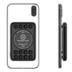 Powerton, powerbank z ładowaniem bezprzewodowym, Li-Pol, 5V, Ładowanie telefonów/tabletów, WBP5, 5000mAh, przyssawki do przytrzy