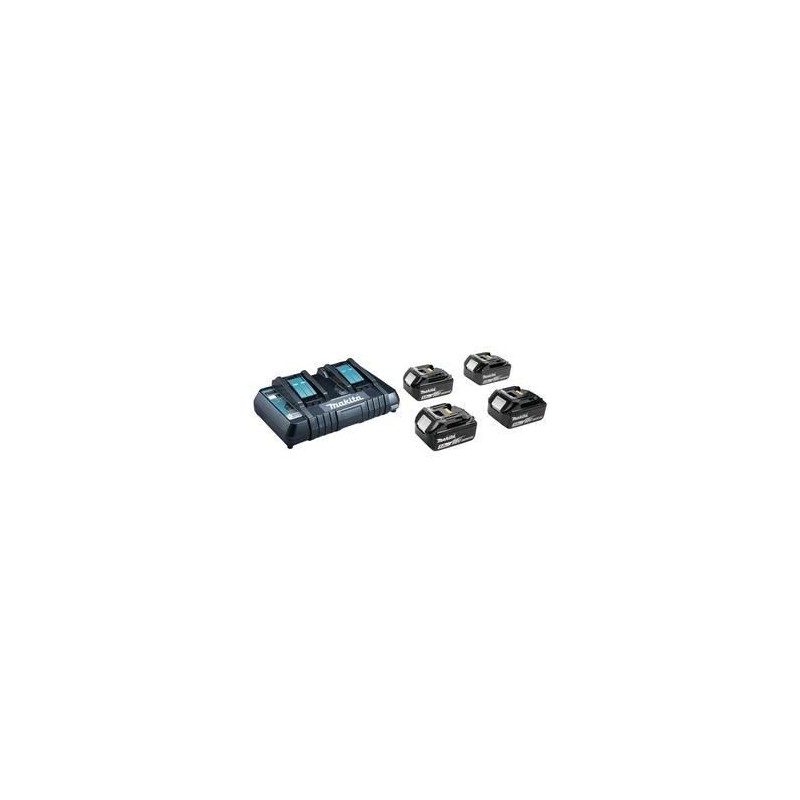 MAKITA ZESTAW ZASILAJĄCY 18V (BL1850Bx4+DC18RD) MAKPAC