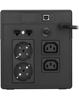 POWER WALKER UPS LINE-IN VI 1000 LCD 1000VA, 2X SCHUKO+2X IEC C13, RJ11/45, USB, LCD