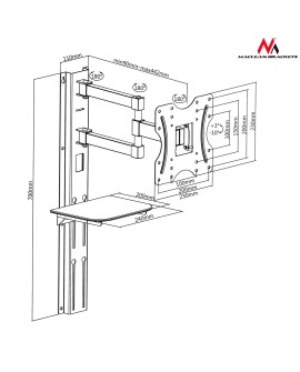Uchwyt ścienny do telewizora Maclean MC-771 (ścienne 23" - 42" max. 30kg)