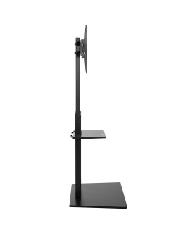 MACLEAN PROFESJONALNY NOWOCZESNY STAND DO TELEWIZORA Z PÓŁKĄ MAX 40KG MAX VESA 600X400 MC-865