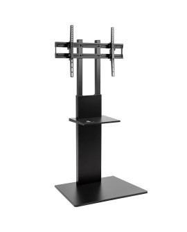 MACLEAN PROFESJONALNY NOWOCZESNY STAND DO TELEWIZORA Z PÓŁKĄ MAX 40KG MAX VESA 600X400 MC-865