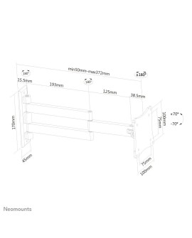 Neomounts FPMA-W830BLACK uchwyt do telewizorów 68,6 cm (27") Czarny