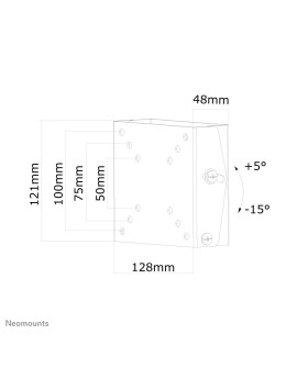 Neomounts by Newstar FPMA-W60 uchwyt do telewizorów 76,2 cm (30") Czarny