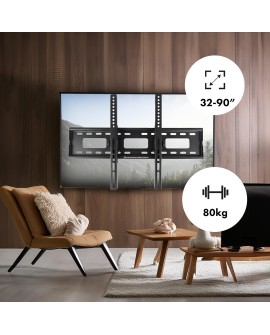 MACLEAN UCHWYT DO TV MAX VESA 600X400, 32-90", 80KG, REG. ODCHYLENIA +15°~-15° MC-421