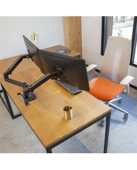 Ergotron LX DUAL SIDE-BY-SIDE ARM/27IN MIS-D 10Y W MATTE BLACK