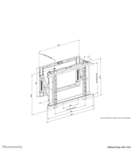 Neomounts WL95-800BL1 uchwyt do tablic informacyjnych 177,8 cm (70") Czarny