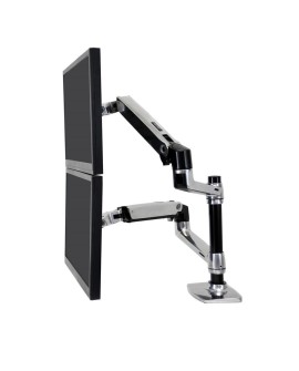 Ergotron LX DUAL STACKING ARM POLISHED/24IN 18.1KG LIFT33 MIS-D 10Y WA