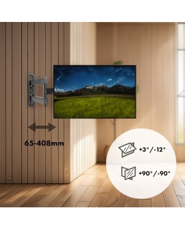 MACLEAN UCHWYT DO TELEWIZORA LUB MONITORA, MAX. VESA 200X200, 23-43", 30KG, CZARNY MC-418