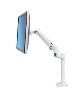 Ergotron LX DESK MOUNT LCD MONITOR ARM/TALL POLE/ BRIGHT WHITE TEXTURE