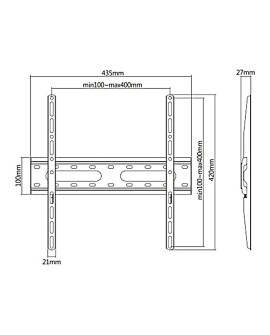 MACLEAN UCHWYT EKONOMICZNY TV 32-55" 45KG MC-938