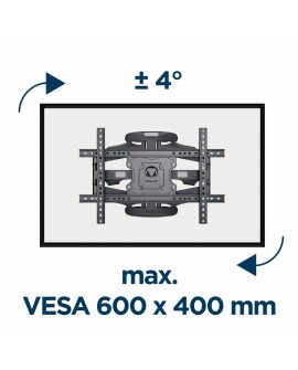 Gembird WM-75ST-01 Regulowany uchwyt ścienny do telewizora (obrót i pochylenie), 32”-75” (45 kg)