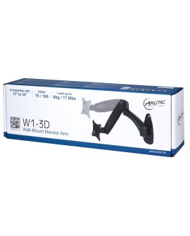 ARCTIC W1-3D uchwyt / stojak do monitorów 81,3 cm (32") Ściana Czarny