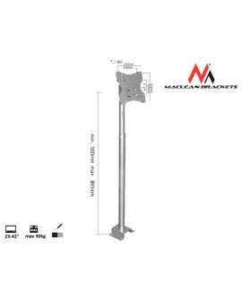Uchwyt ścienny do telewizora Maclean MC-504S (Obrotowy, sufitowy, Uchylny - 42" max. 30kg)