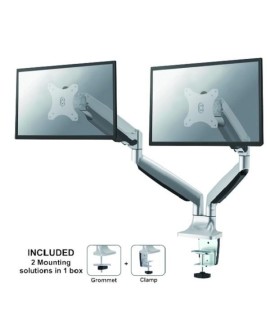 Neomounts NM-D750DSILVER uchwyt / stojak do monitorów 81,3 cm (32") Biurko Srebrny