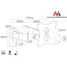 Uchwyt ścienny do monitora Maclean MC-503S (Obrotowy, ścienne, Uchylny 23" - 42" max. 30kg)