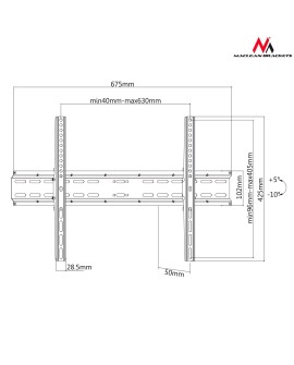 Uchwyt ścienny do telewizora Maclean MC-749 (ścienne 37" - 70" max. 35kg)