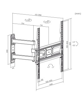 MACLEAN UCHWYT DO TELEWIZORA 33-55" 35KG MC-647N