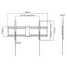 GEMBIRD UCHWYT ŚCIENNY LCD 43-90 VESA MAX 800 X 400MM, DO 70KG