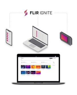 FLIR KAMERA TERMOWIZYJNA Z TECHNOLOGIĄ POPRAWY OBRAZU MSX WI-FI I ŁĄCZNOŚCIĄ W CHMURZE, 128X96PX, DO 300STC, FOV 53,6ST, C3-X