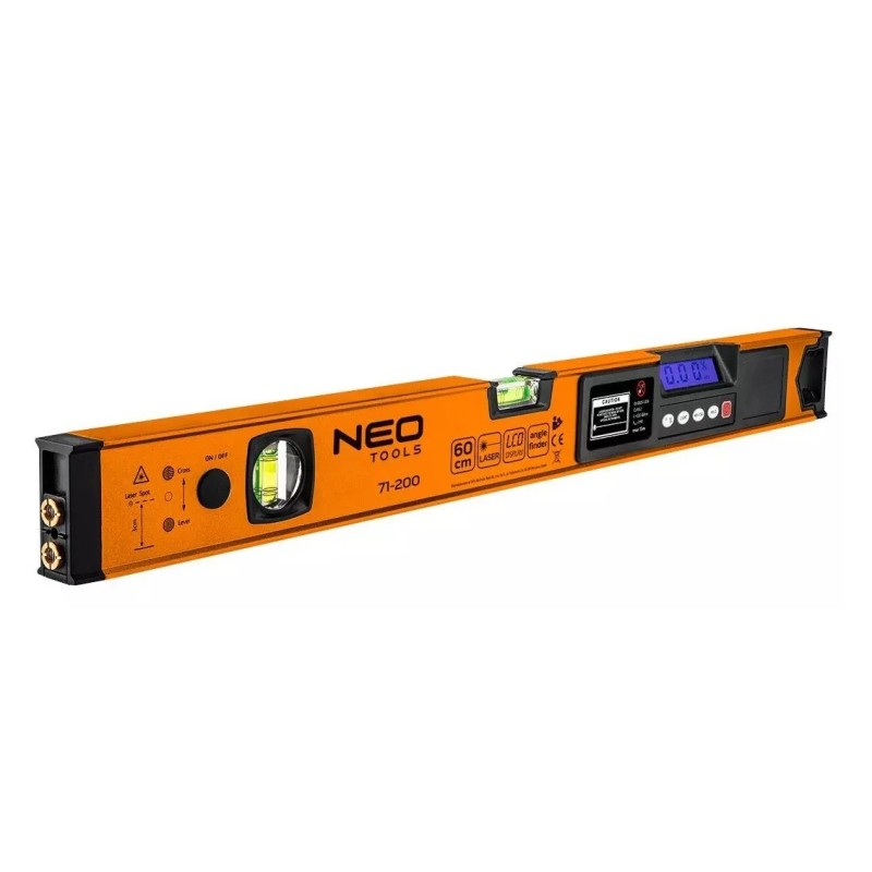 Poziomica Neo Tools z wyświetlaczem elektronicznym i wskaźnikiem laserowym 60 cm