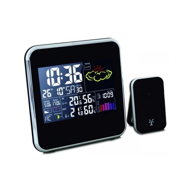 TERMOMETR ELEKTRONICZNY ZEW./WEW. KOLOROWY WYŚWIETLACZ LCD
